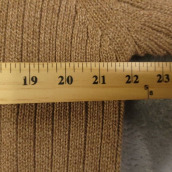 Eddie Bauer Men Sweater Pullover V Neck Cable Knit Long Sleeve Brown L - Picture 3 of 10